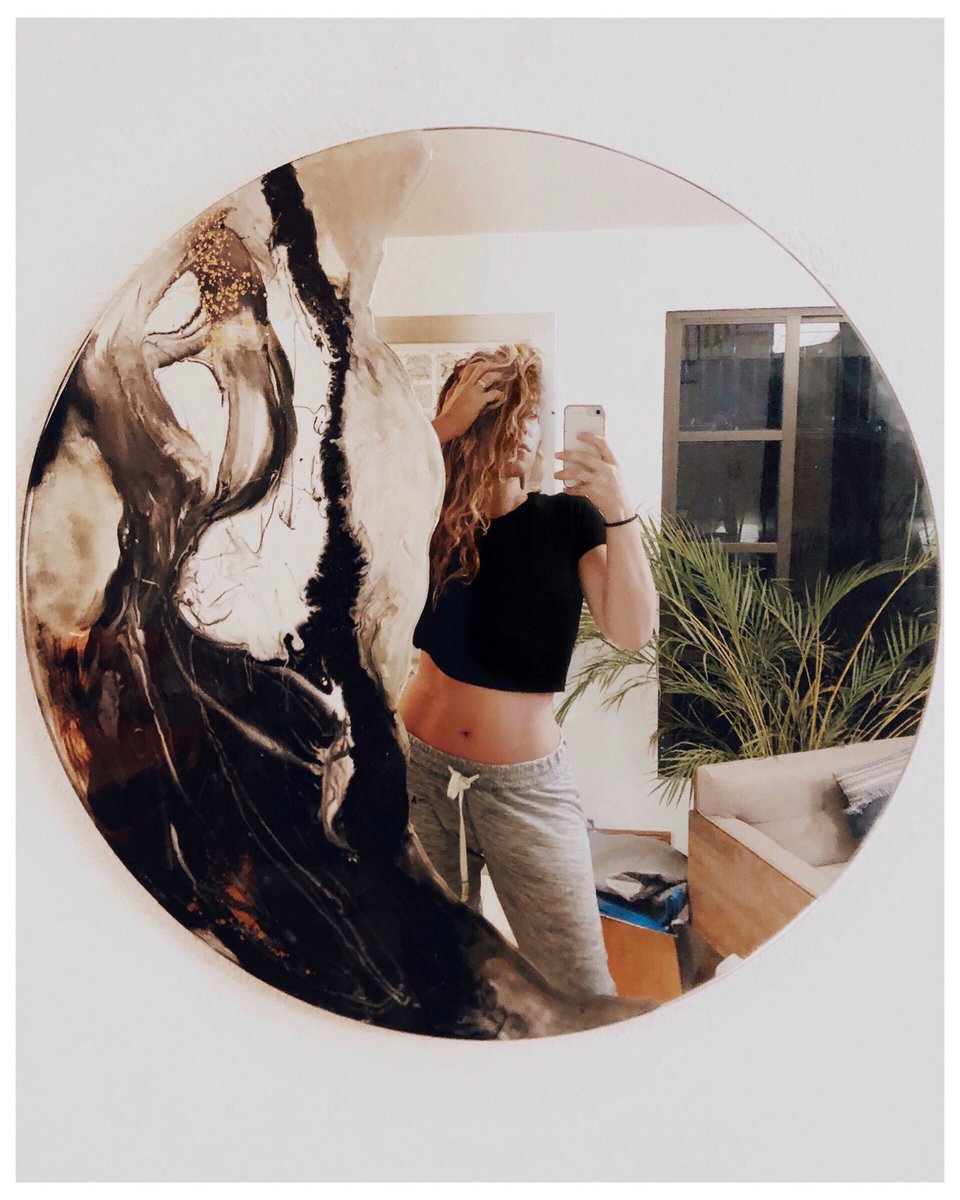 Arte / espejo intervenido con resina cristal ... #pintora