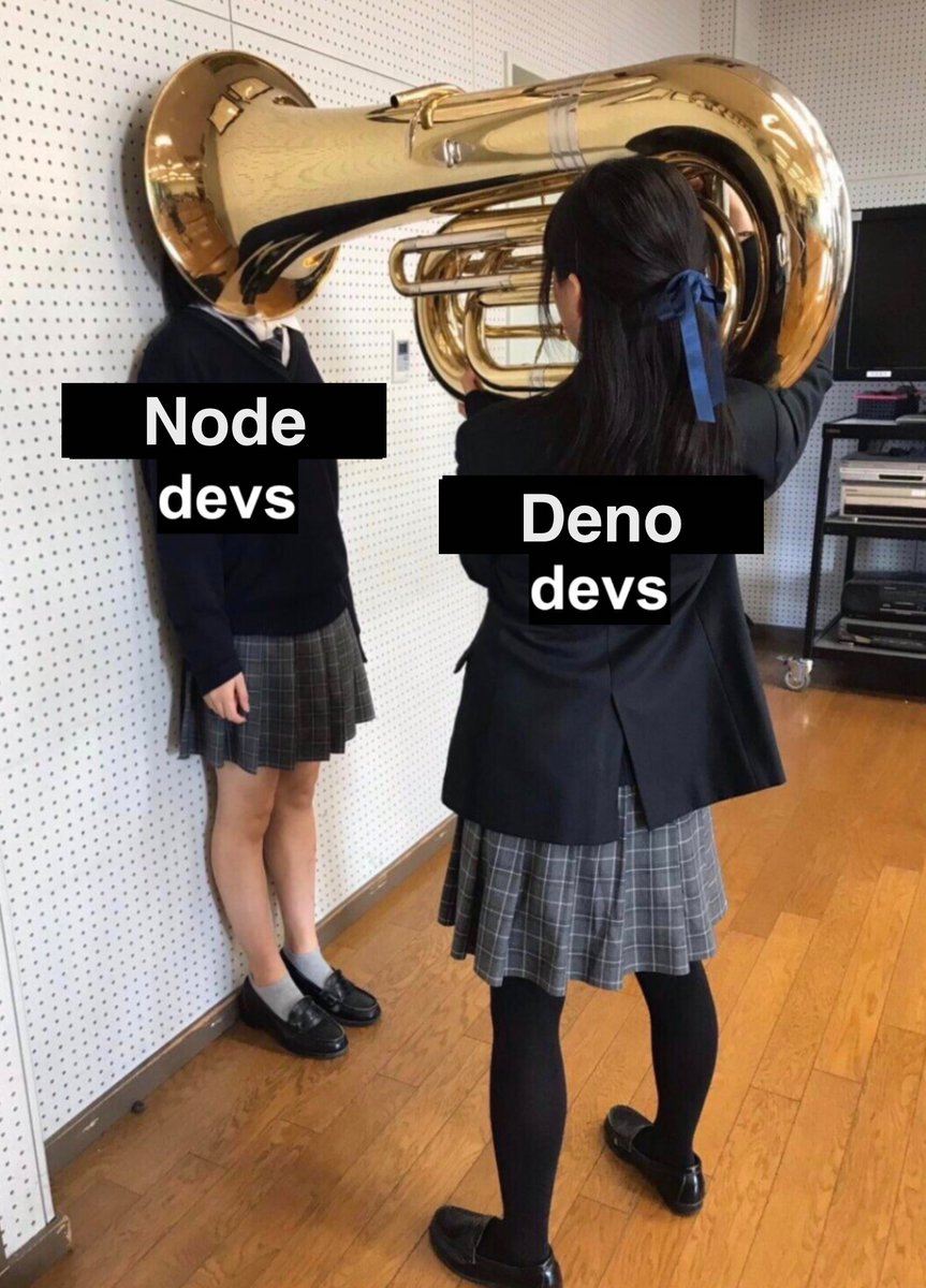 JessTelford's tweet photo. Deno v1.0.0 is out https://t.co/Yt7DLGwsEJ

Node devs, prepare yourselves! https://t.co/1vjFJiTBoR