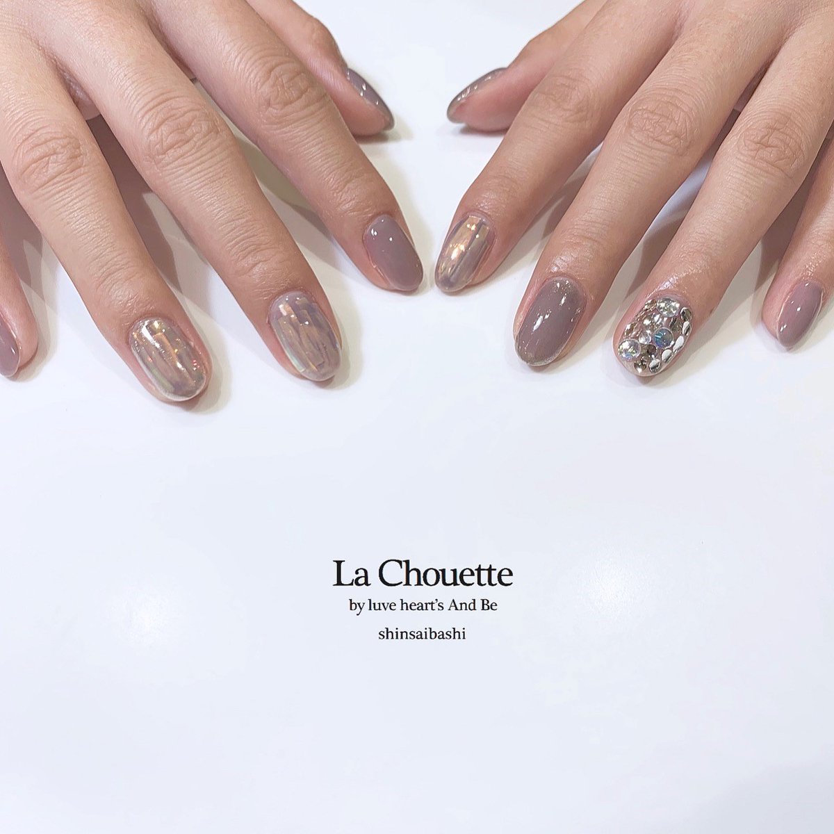 La Chouette Official フィルムネイル La Chouette心斎橋店 透明感 ニュアンス クリアネイル ニュアンスネイル 心斎橋ネイル