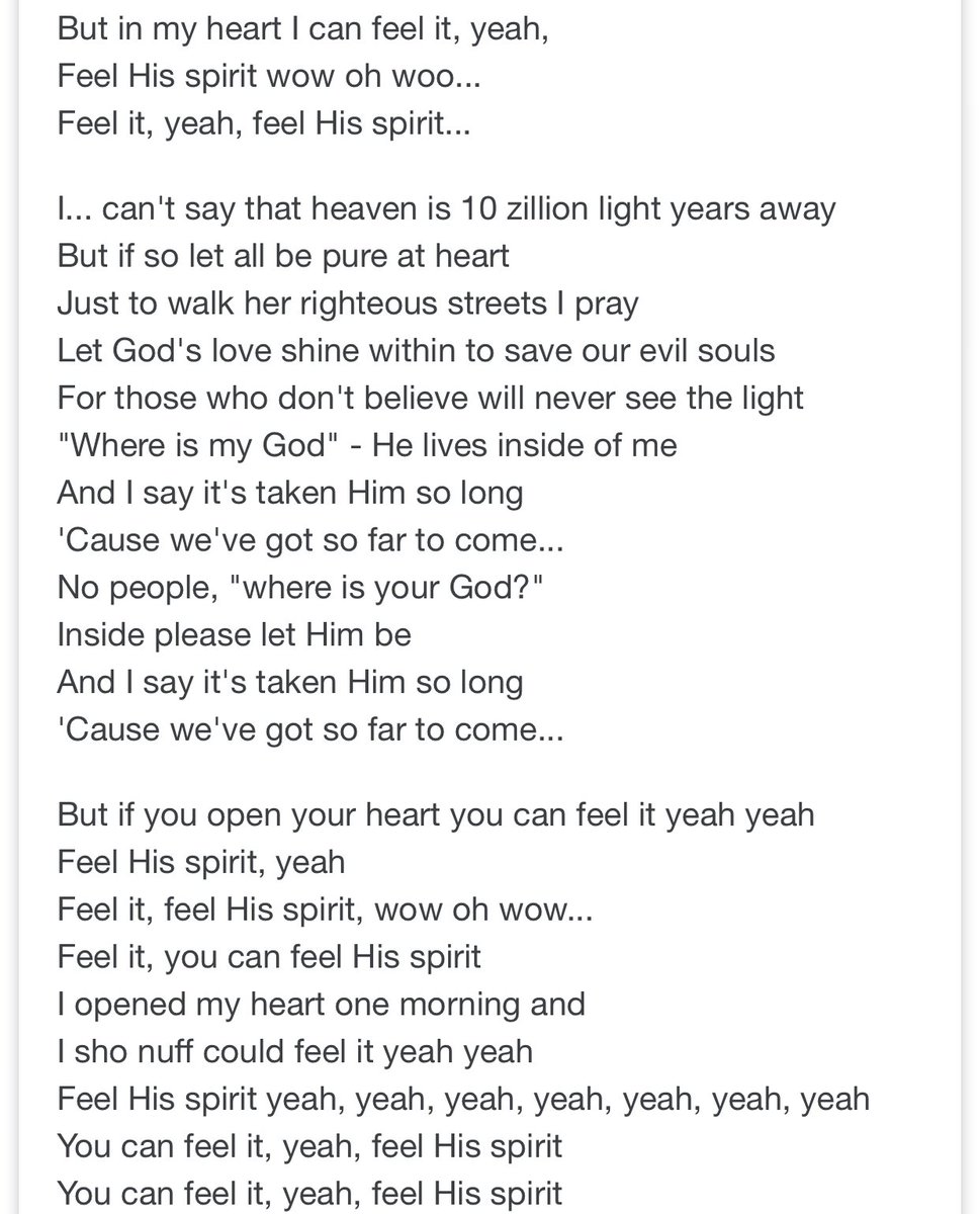 Next, I have “Heaven Is 10 Zillion Light Years Away”. Man, this is really a gospel song to me. It’s a clear testament to faith in God and true belief. And it JAMS.