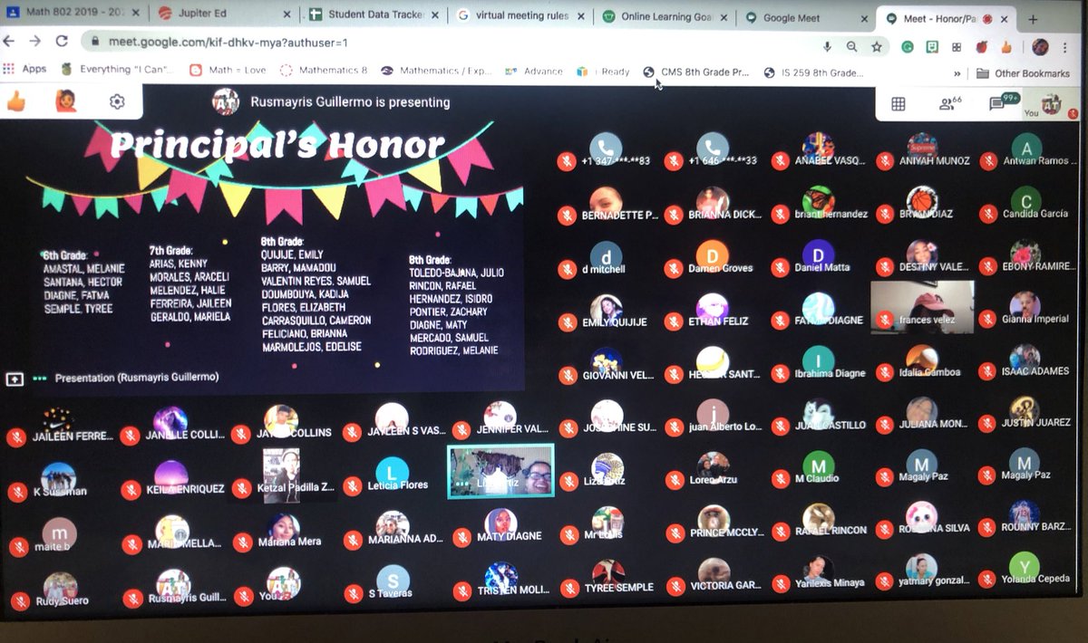LDCMS302's tweet photo. Today we celebrated our #scholars in a virtual ceremony... although not the best way but we did it together!!! Congratulations! We are beyond proud!! ππ½ππ½ #ldcms302 @District8Supt @CECD8Bronx @NYCSchools https://t.co/jY7Z4h7w12