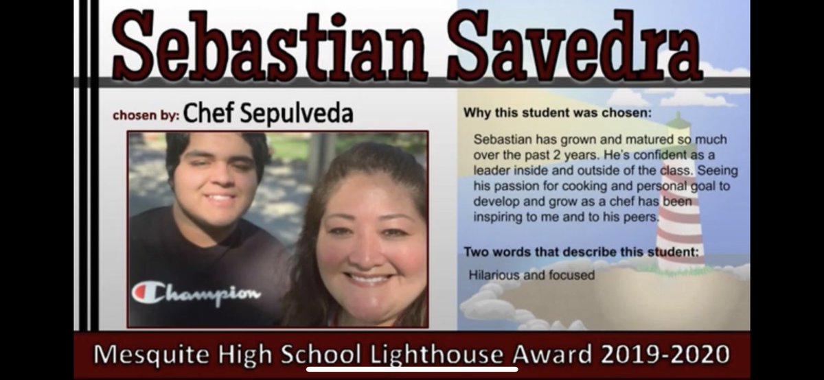 _MHSCulinary's tweet photo. Lighthouse of the year. Good luck to all the MHS seniors you will be truly missed. https://t.co/8967cd4C3D