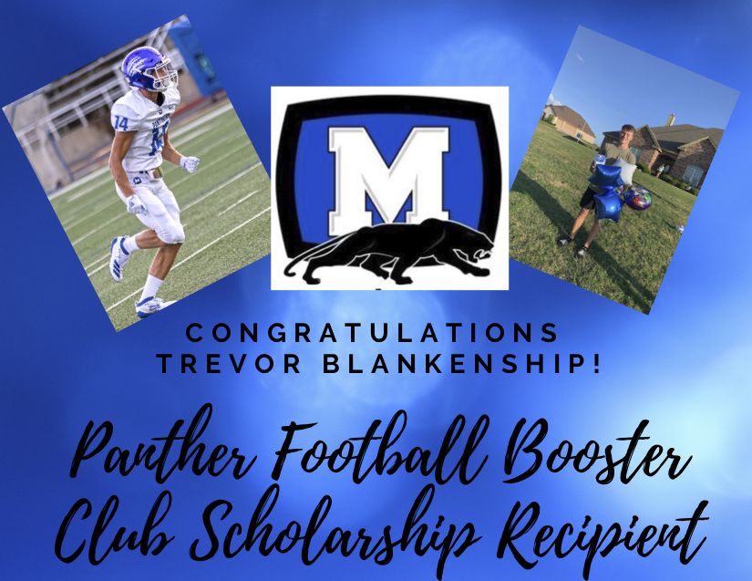 MHSFballBooster's tweet photo. The Midlothian High School Football Booster Club is pleased to announce @trevorblank14 is one of our scholarship winners! Best of luck to Trevor in his future endeavors. #PantherPride https://t.co/JRoACBNUjI