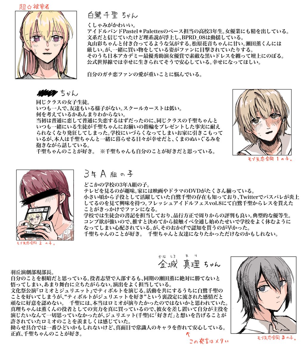 千聖ちゃんのことが好きシリーズ(モブ失恋世界編) 