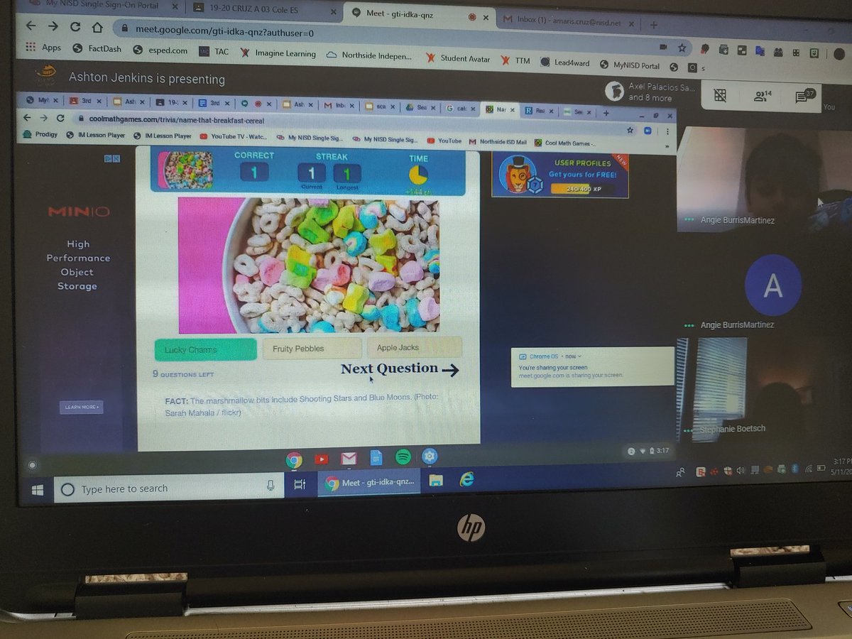 Our zoom today was joined by <a href="/coach_hetrick/">Lexi Hetrick</a> to explain Virtual Field Day and we also now have a class job titled, "Class trivia leader." We keep each other motivated these last few weeks. #thecoleway