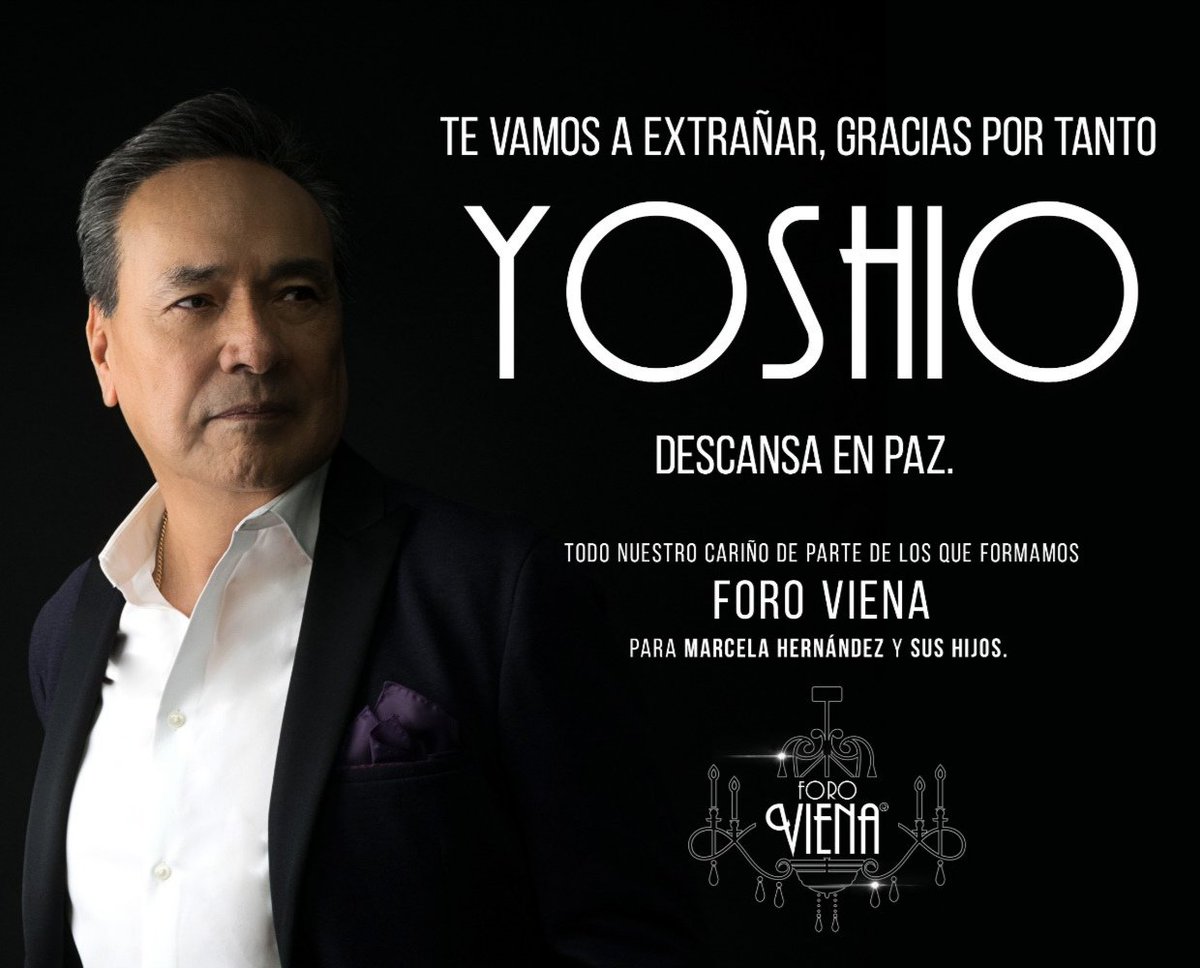 Hoy es un día muy triste para todos nosotros, gracias por tanto <a href="/YoshioOficial/">Yoshio</a>. #QEPD