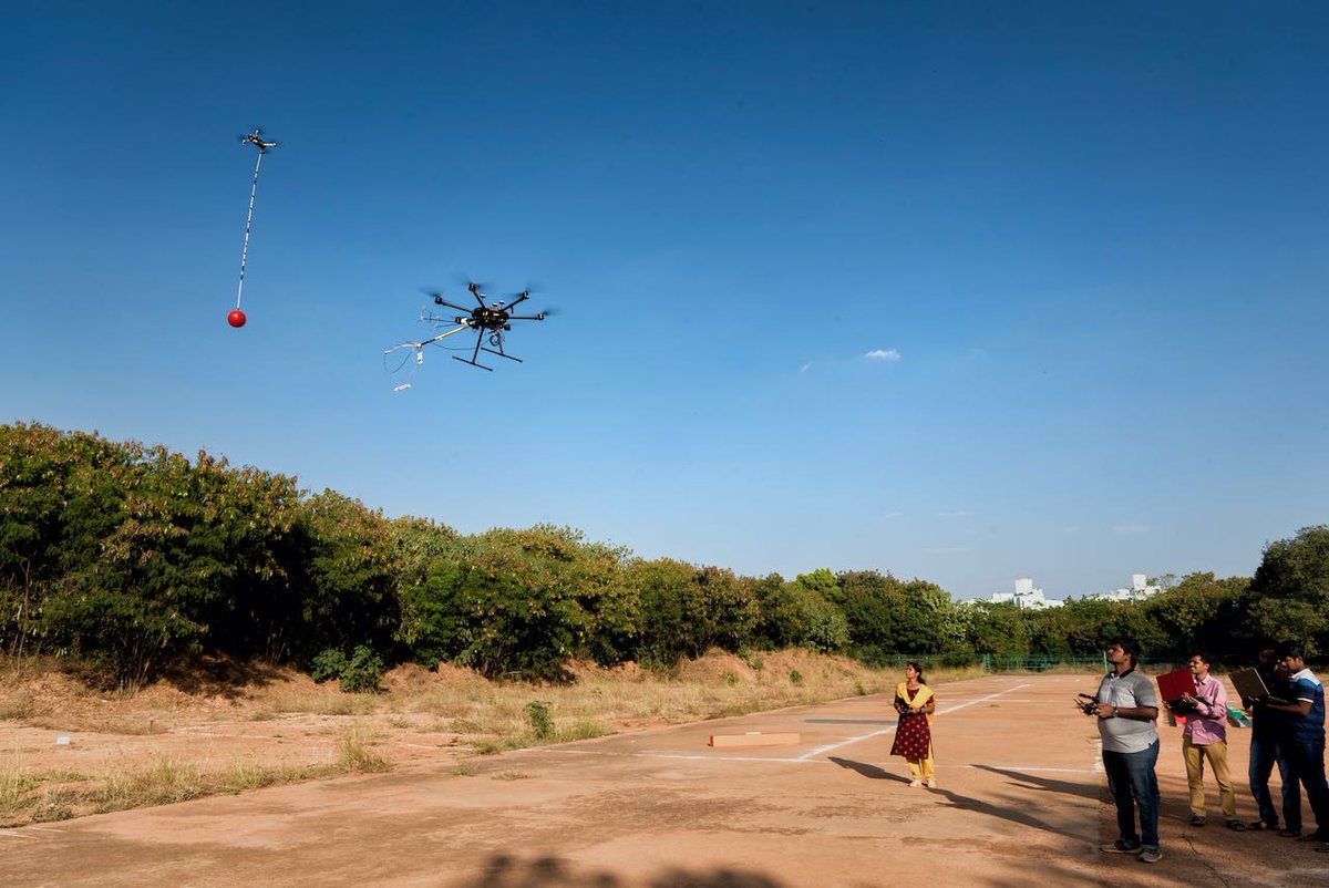 In February this year, IISc-TCS was the only team from India competing in Abu Dhabi in the five million-dollar Mohamed Bin Zayed International Robotics Challenge 2020 #MBZIRC2020 Find out more about their journey here: bit.ly/3fkcFtu (Photo: Ayush Ranka)