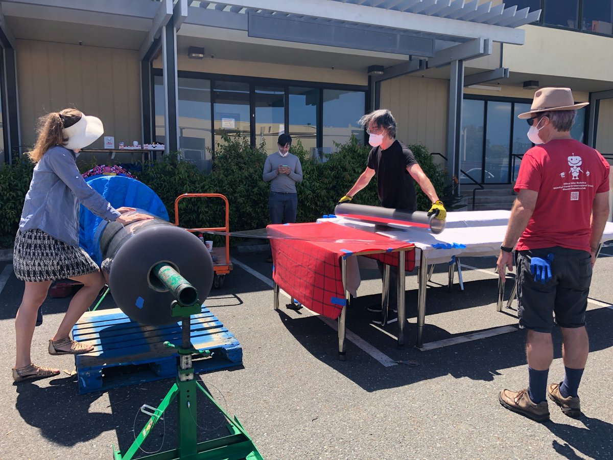 circuitlaunch's tweet photo. We’ve made quick work of 2 x 2,438 lbs of PET, part of a 20 ton donation by @CocaColaCo for Bay Area makers. With huge thanks to our team of volunteers, they are currently being transformed into face shields for local front line health and aged care workers. #makersrespond https://t.co/69gHRZW0L3