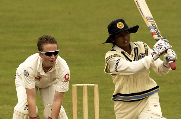 First Indian Woman: Mitali Raj is the first Indian to score a double century on 17 August 2002, at the age of 19, in just her third Test. She scored 214 against England in the second and final Test at County Ground, Taunton.  #Cricket
