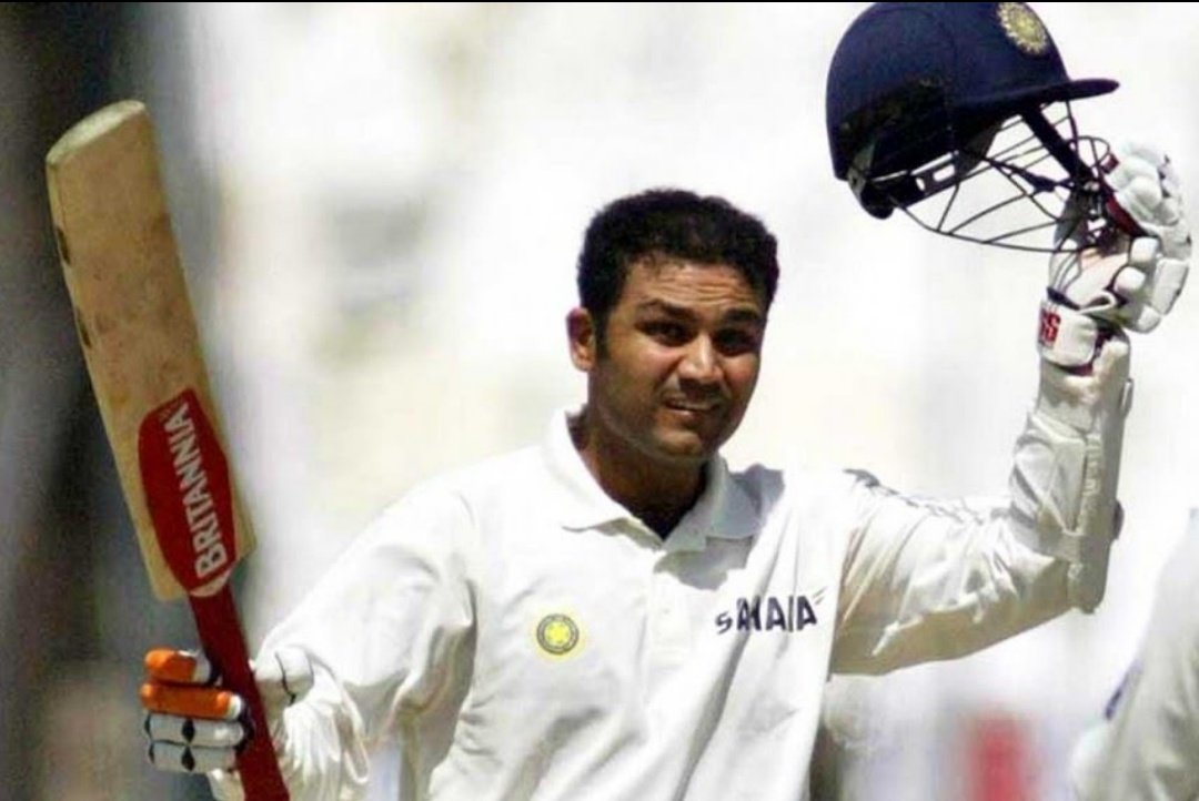 Virendra Sehwag on March 29th in 2004 in Multan against our arch rival Paksitan scored the first triple century by an Indian. The best part is that he was the first one to bring up his 300 by hitting a six. He hit a six on the onside off Saqlain Mushtaq when he was on 295.