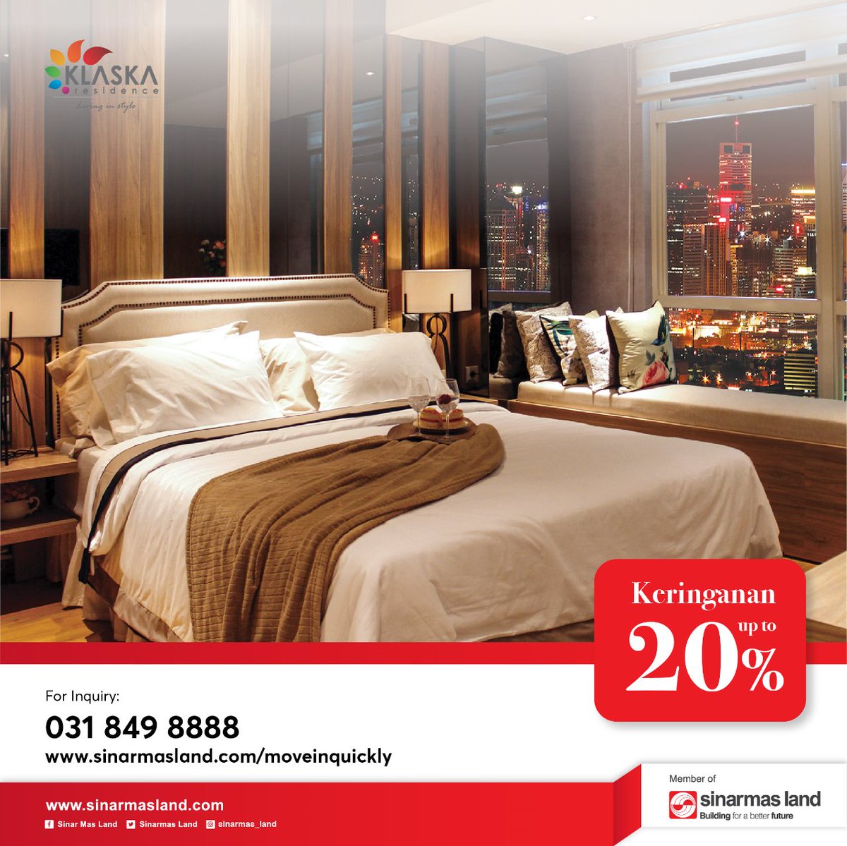 sinarmas_land's tweet photo. Yuk ikuti program "Move in Quickly" dari Sinar Mas Land. Penawaran terbatas di 2020.
Info lebih lanjut :
031-849 8888
https://t.co/nlu5Awk5IA
*Syarat & Ketentuan berlaku
#MoveInQuickly #SinarMasLand #BuildingForABetterFuture #KlaskaResidence #Belirumahdarirumah https://t.co/Rw5iEx5mbl