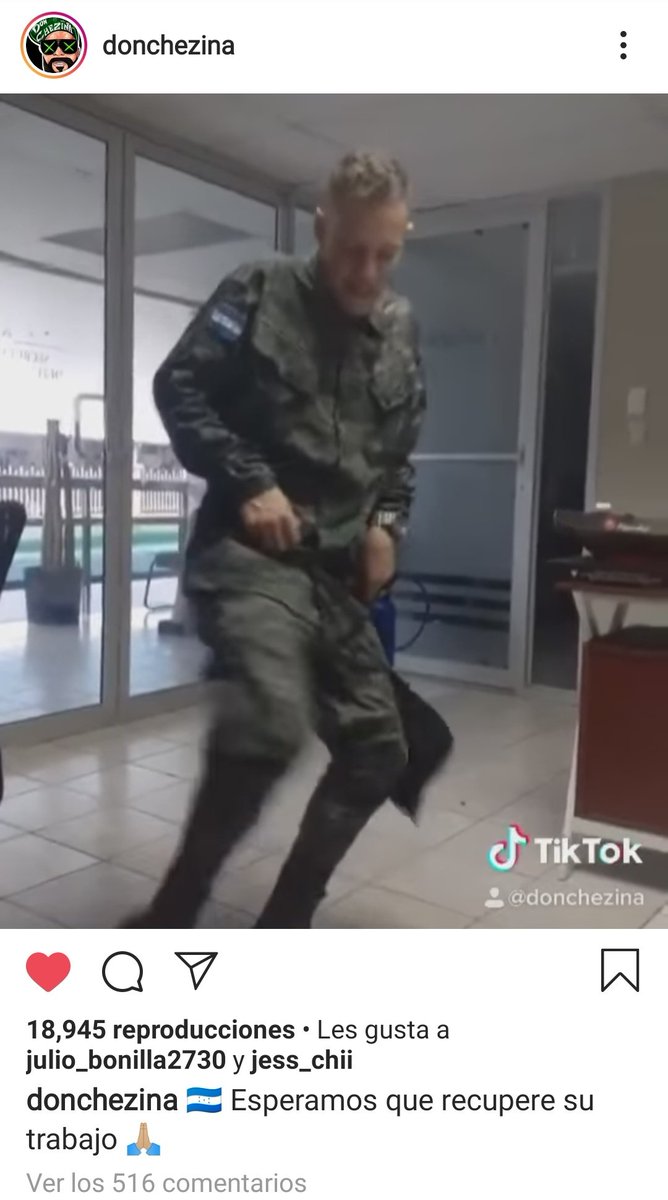 tuitshn's tweet photo. Don Chezina es grande. En su cuenta de Instagram subió el video del perreo intenso del ex militar https://t.co/pSB7731TGT