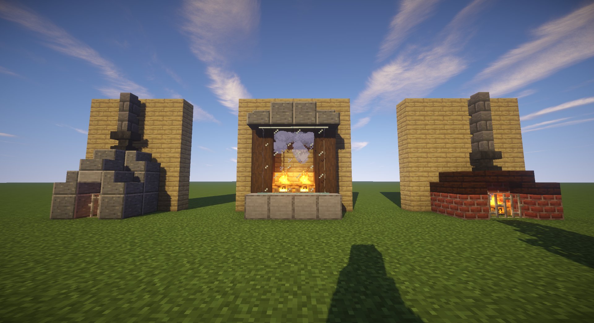 暖炉 マイクラ 隠しドアの作り方