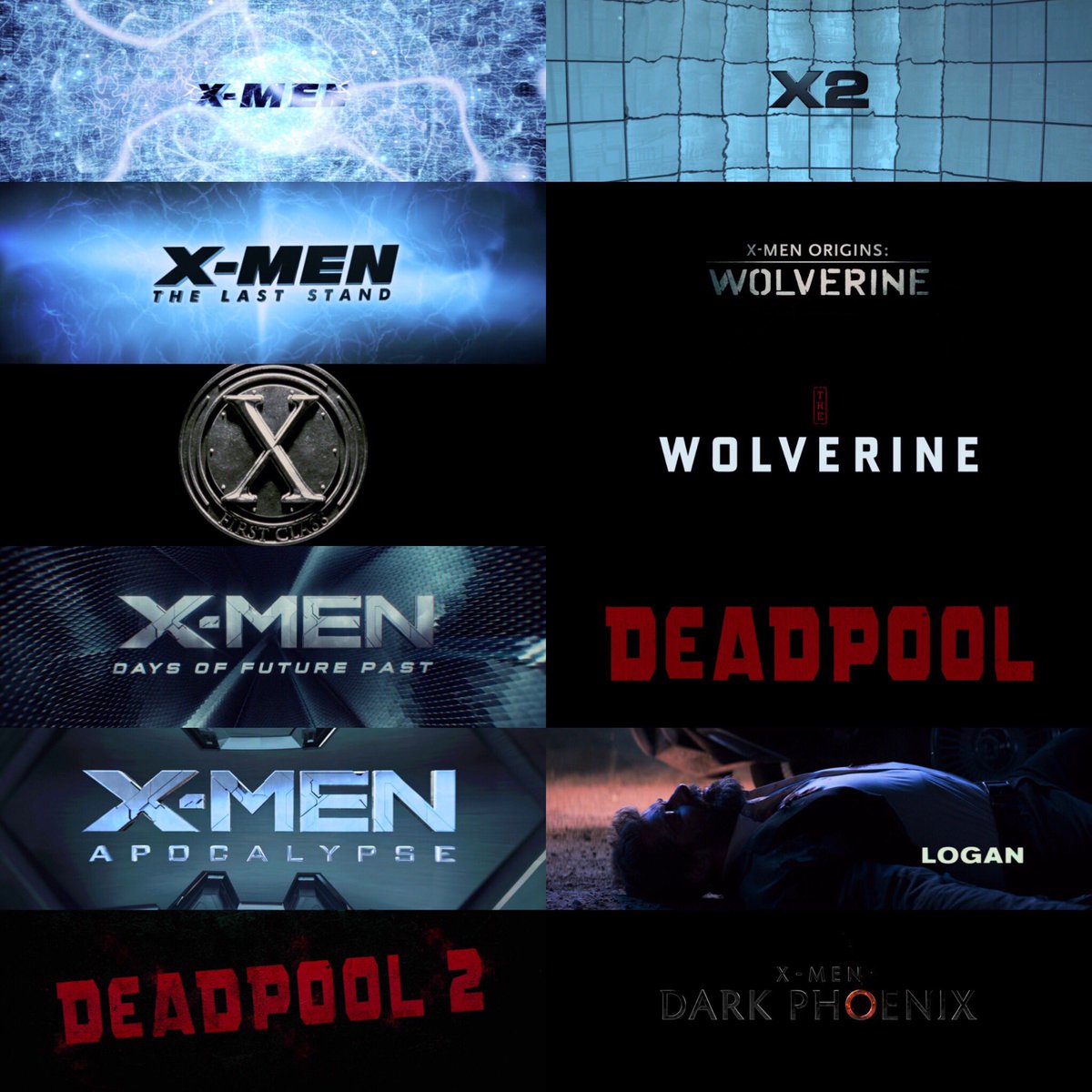 Before every X-Men movie, the X in the Fox logo doesn't fade