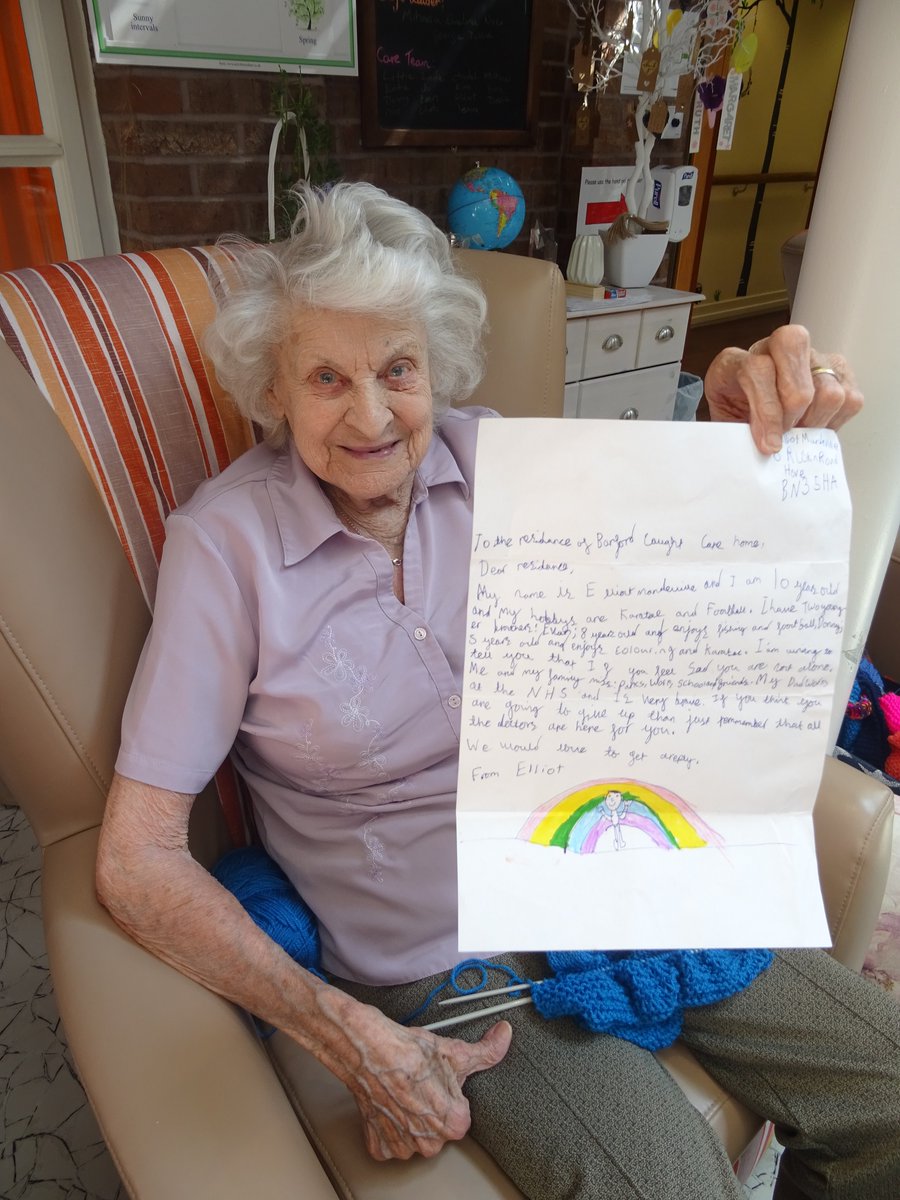thermbi's tweet photo. Staff and residents at Barford Court, in #Hove, say they have been showered by kindness and support from the local community. 💛

They have been delighted to receive hand drawn cards, colourful pictures and chatty letters. 🎨 💌

👉To read more, visit: https://t.co/Z1G534fRwD https://t.co/t1w9TYenvE
