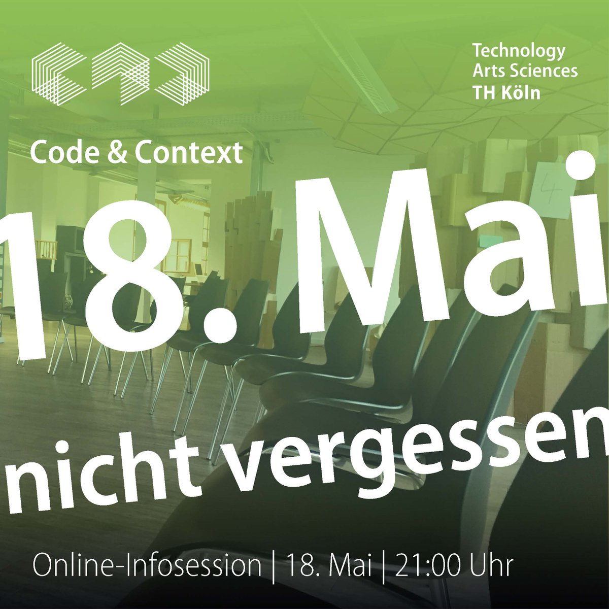 codeandcontext's tweet image. Nächste Montag: Online-Infosession bei Code &amp;amp; Context. Chattet mit Studierenden, Lehrenden und Mitarbeitern
#studieren #studierennrw #studierenkoeln #studium #infosession #studium #studieninteressierte #abi #codeandcontext #thkoeln #studienwahl #Informatik #Design