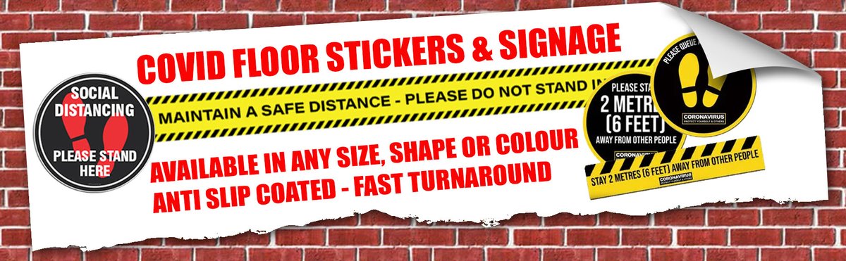 Ditto4Design's tweet image. We have spent two months supplying the emergency services and other organisations with printing for their Covid warnings. Floor stickers, and posters have kept us going...thank you. We are now rolling this out,  contact us for your bespoke requirements to keep everyone safe.