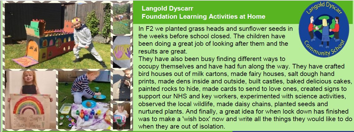 SHINEmulti's tweet photo. What a great start to the morning... @LangoldDCS's fantastic home learning activities have featured in this week's edition of the @NottsCC 'Hands Up!' bulletin. Well done to staff, parents and pupils! #PullingTogetherNotts https://t.co/aEzRVWnVdp