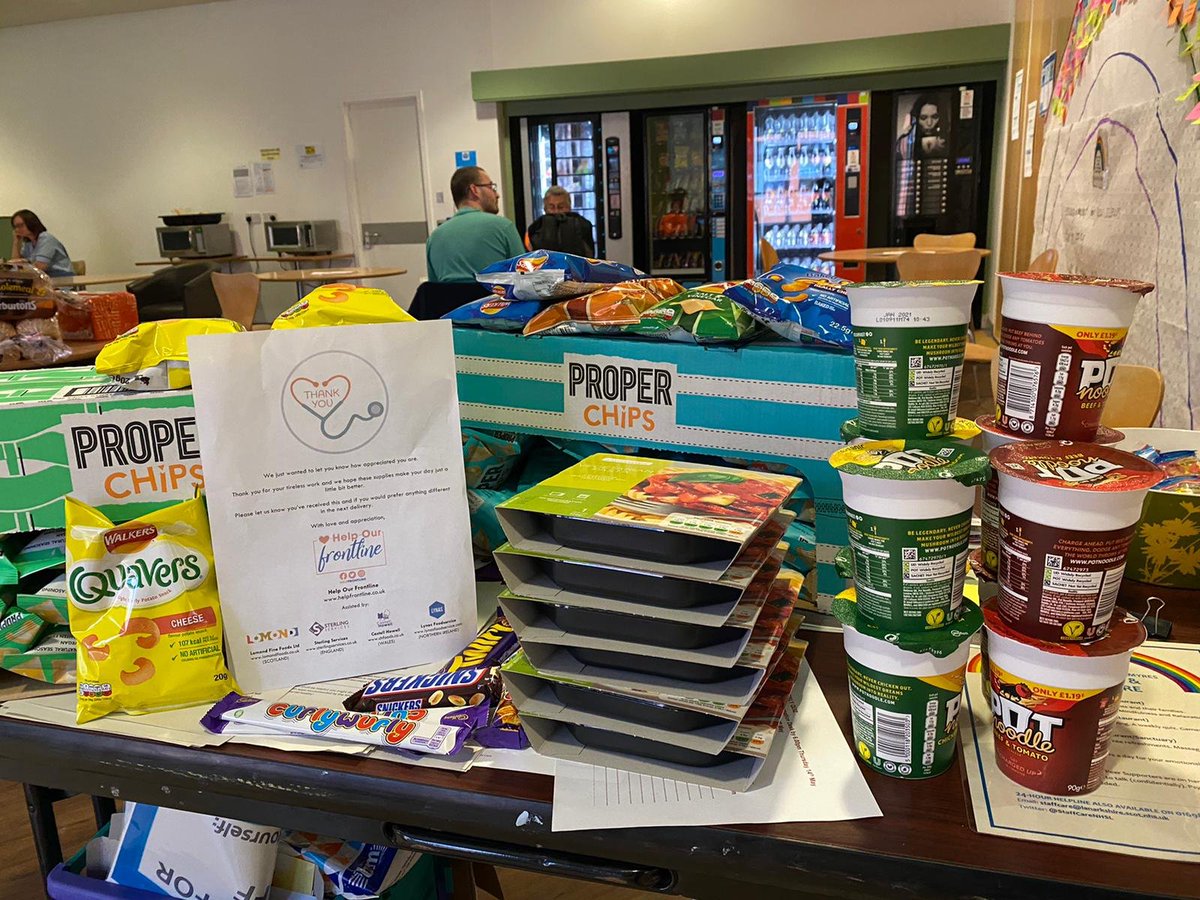 StaffCareNHSL's tweet photo. Many thanks to @helpfrontline for their generous and kind donation to @wearehairmyres  staff care hub.  We have made this available to all staff. #gratitde #Thankful https://t.co/wB7L9wSd80