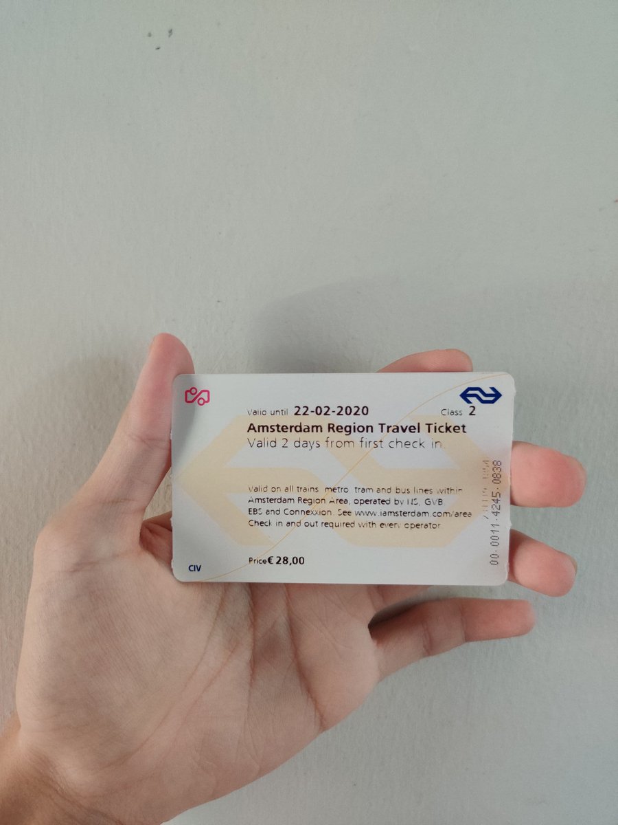 I choose the 2 day pass, sebab cukup je for our 3 days there. Plus, dia start count the days from first check in Cost: 28€This one jimat gila sebab you can travel everywhere in this map with it, even the famous trams at Amsterdam City.