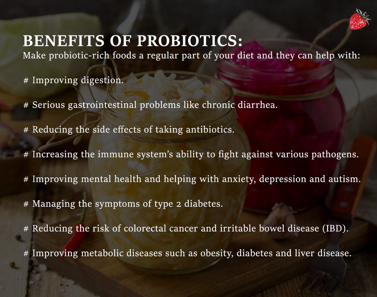 Here are the benefits of consuming probiotic-rich foods on a regular basis...

#probiotics #probioticfoods #yogurt #goodbacteria #gutbacteria #fermentedfood #beneficialbacteria #healthyfood #gutfriendlyfood #digestion #immunity #nutrients #antioxidants #healthyeating