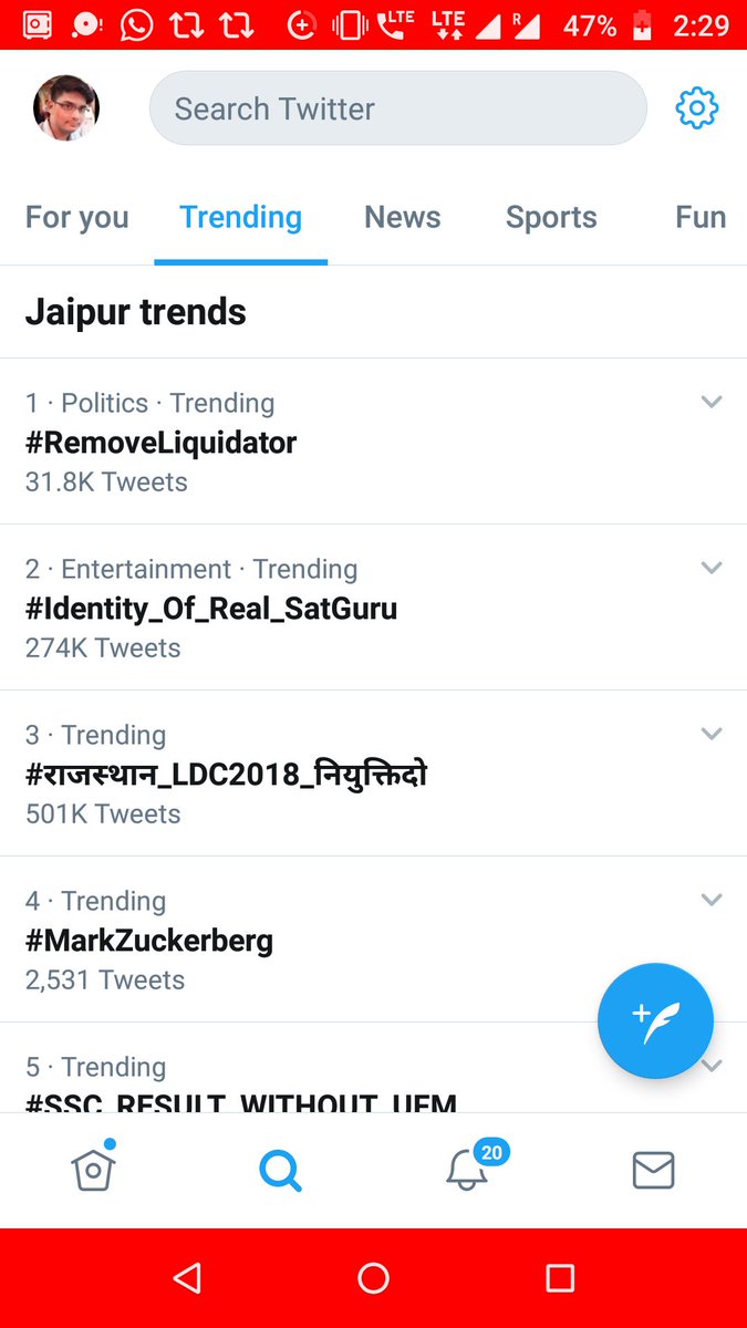 Sandeep18748532's tweet photo. #राजस्थान_LDC2018_नियुक्तिदो
#राजस्थान_LDC2018_नियुक्तिदो 
#राजस्थान_LDC2018_नियुक्तिदो 

500k Tweets Complete

बेरोजगारों ने एकता का परिचय देते हुए RSSB LDC 2018 JOINING के लिए Twitter पर 5 लाख ट्वीट कर इतिहास रच दिया।

@ashokgehlot51 
@SachinPilot 
@Upenyad04535960 
@RajCMO https://t.co/m92PIncMdZ