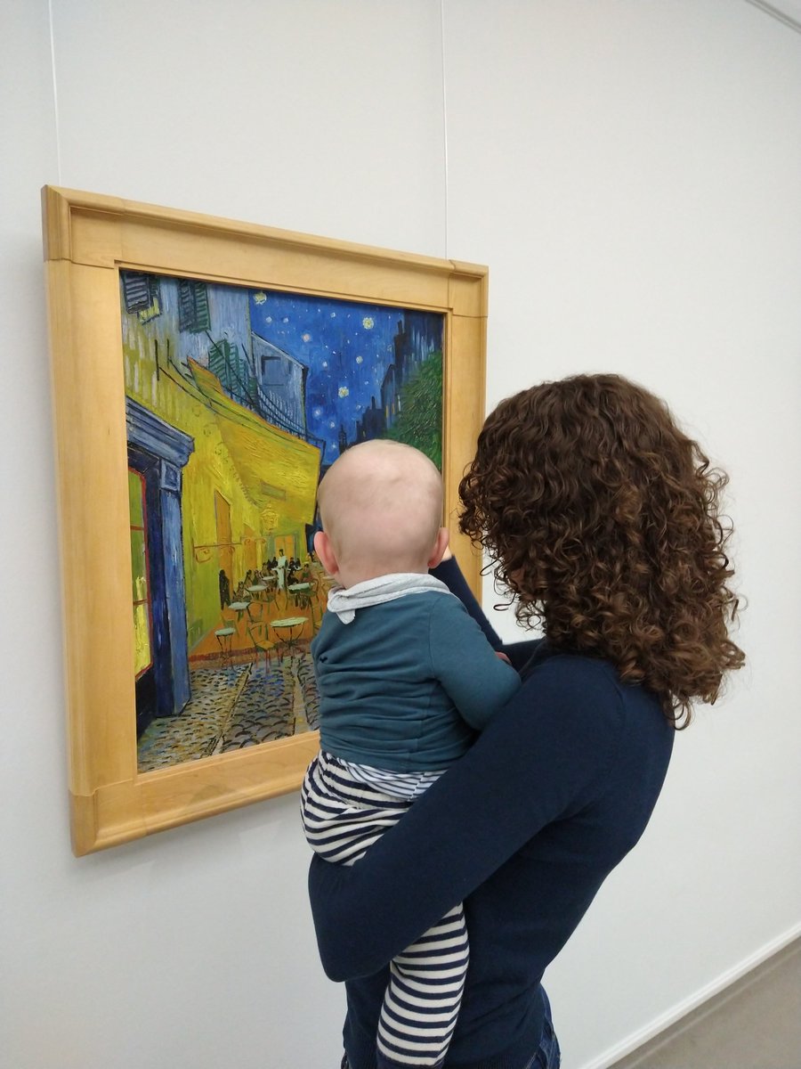 #MuseumMomentsMW | We sorely miss our visitors and it seems like a lifetime ago that our colleague from the Education, <a href="/SandraBoks/">Sandra Boks</a> department took her son to see one of her favourite   works: 'Terrace of a café at night' by Vincent van Gogh. What's your favourite?
#MuseumWeek2020