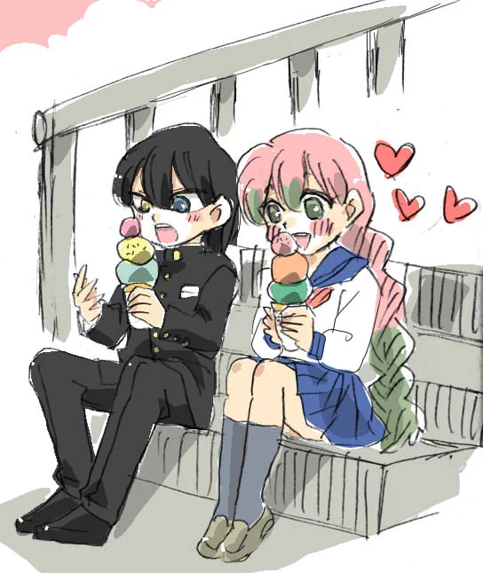 中学生編 その0
#鬼滅の刃 #おばみつ 