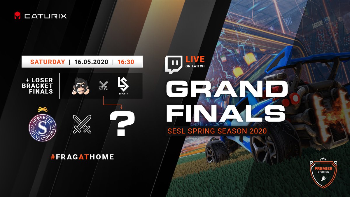 esportsleaguech's tweet photo. Catch them if you can - On Saturday at 16:30 we'll see the battle of Switzerlands best #RocketLeague teams 🙌

⚔️ @CoconuttersTCS @lausanneesports @ServetteEsports 

#StayAtHome #CheerAtHome #FragAtHome 🏘️ https://t.co/jACGaoJiJZ