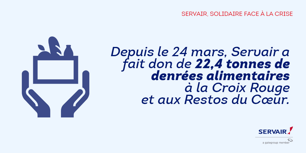 #Servair, solidaire face à la crise. #DonsAlimentaires