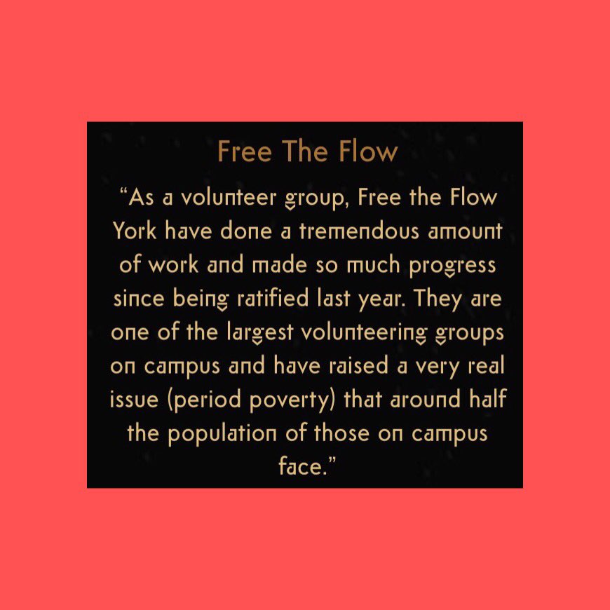 FreeTheFlow_'s tweet photo. We are extremely excited to announce that we have been nominated for a Love York Award in the Campaign of the Year category! This is such a big honour for all of us so a massive well done and thank you to all the committee and volunteers ❤️🩸 https://t.co/88G09sYnEK