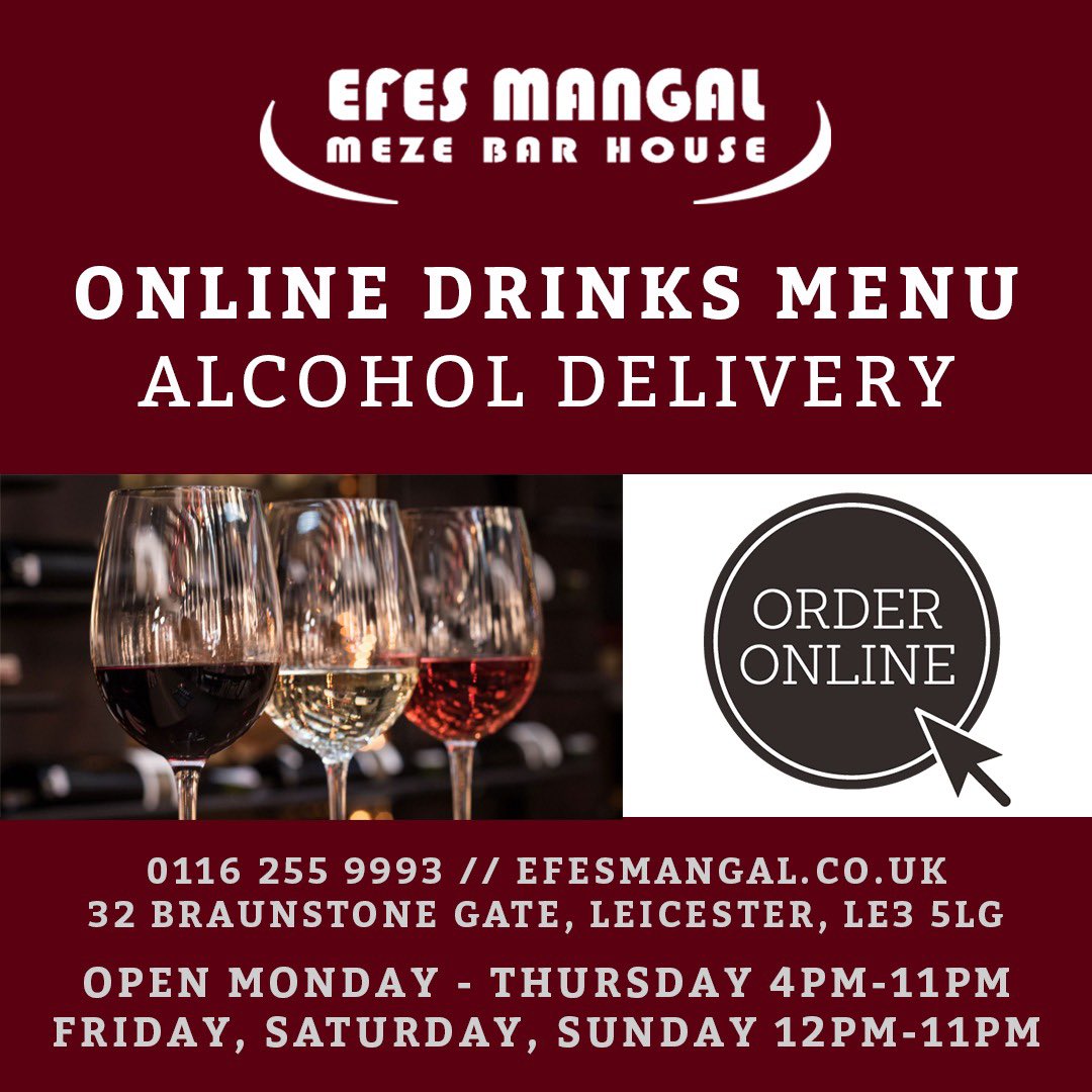 🌟♥️Added to the collection to accompany your meal available by the bottle -Make a gloomy day brighter with a tipple from your favourite restaurant 🌟♥️ Order online efesmangal.co.uk