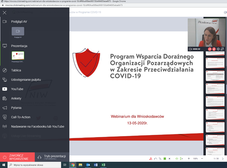 niwcrso's tweet photo. Prawie 400 osób na łączach - to efekt webinarium nt. #ProgramWsparcia #COVID19 dla #NGO! 🔥🖥️🌐
Dziękujemy za tak liczny udział!
Webinarium jest już dostępne na naszym #YouTube, kliknijcie w link i subskrybujcie nasz kanał!
🔗🔔 https://t.co/6Yh8ERnxdn https://t.co/RTg3zPEatY