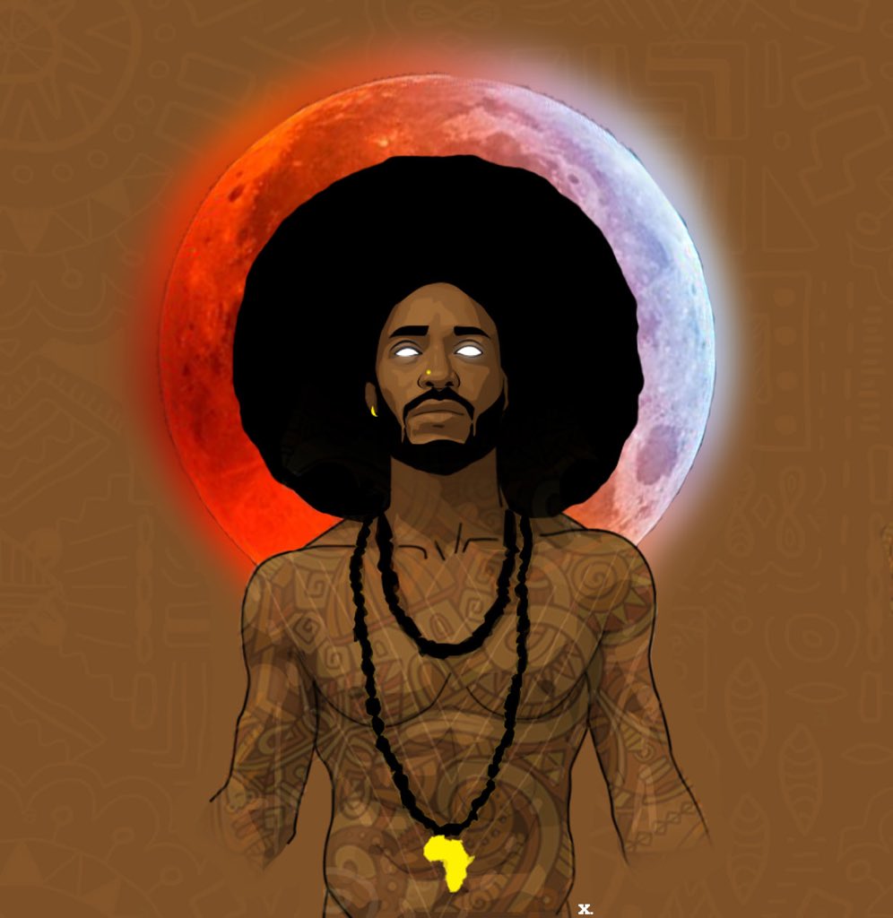 •The SUPER Moon•
A taste of African Spirituality 
The peak of clarity, the realization of your dreams and the height of your Power.  

#africa #fullmoon #blackartwork #dopeblackart #blackillustrators #artist #artwork #tattoo #psdart  #photoshop #digitalart  #xvii #beyourdesign