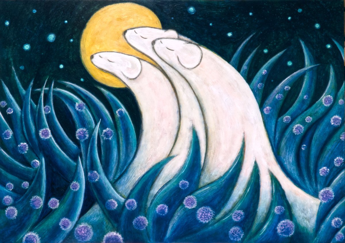 no humans moon flower pokemon (creature) night closed eyes solo  illustration images