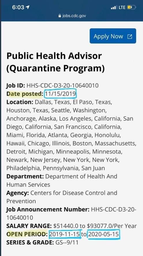 So...who told the Health Department they were going to need to hire a whole bunch of people for quarantine centers...in NOVEMBER?!? 