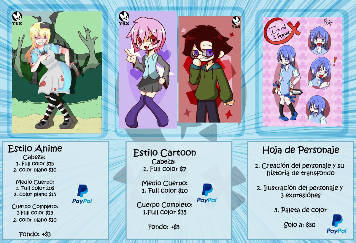 yex_play's tweet photo. Commission/Comisiones
Hey guys I finally decided to start with the commissions, if you are interested contact me by MD.
Chicos por fin he abierto las comisiones, interesados por MD.
#commissionsopen #comisiones #commissions #draw #drawings #dibujo #dibujos #anime #AnimeArt https://t.co/M6lCtiw4mp