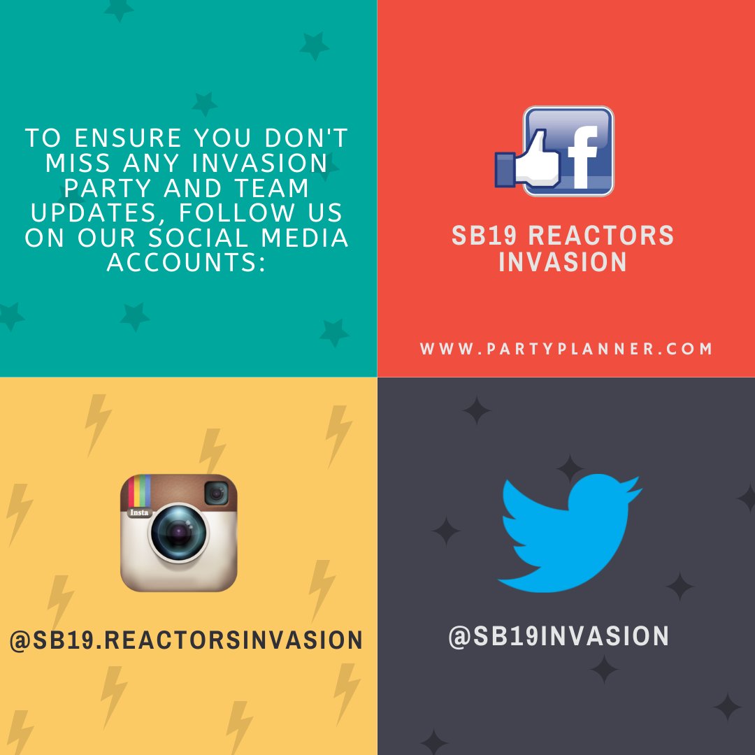 A'TinvadersThis is your one stop Invasion web threads. Here you can find all the invasion activities in their corresponding thread.Don't forget to subscribe to all our social media pages. @SB19Official  #SB19