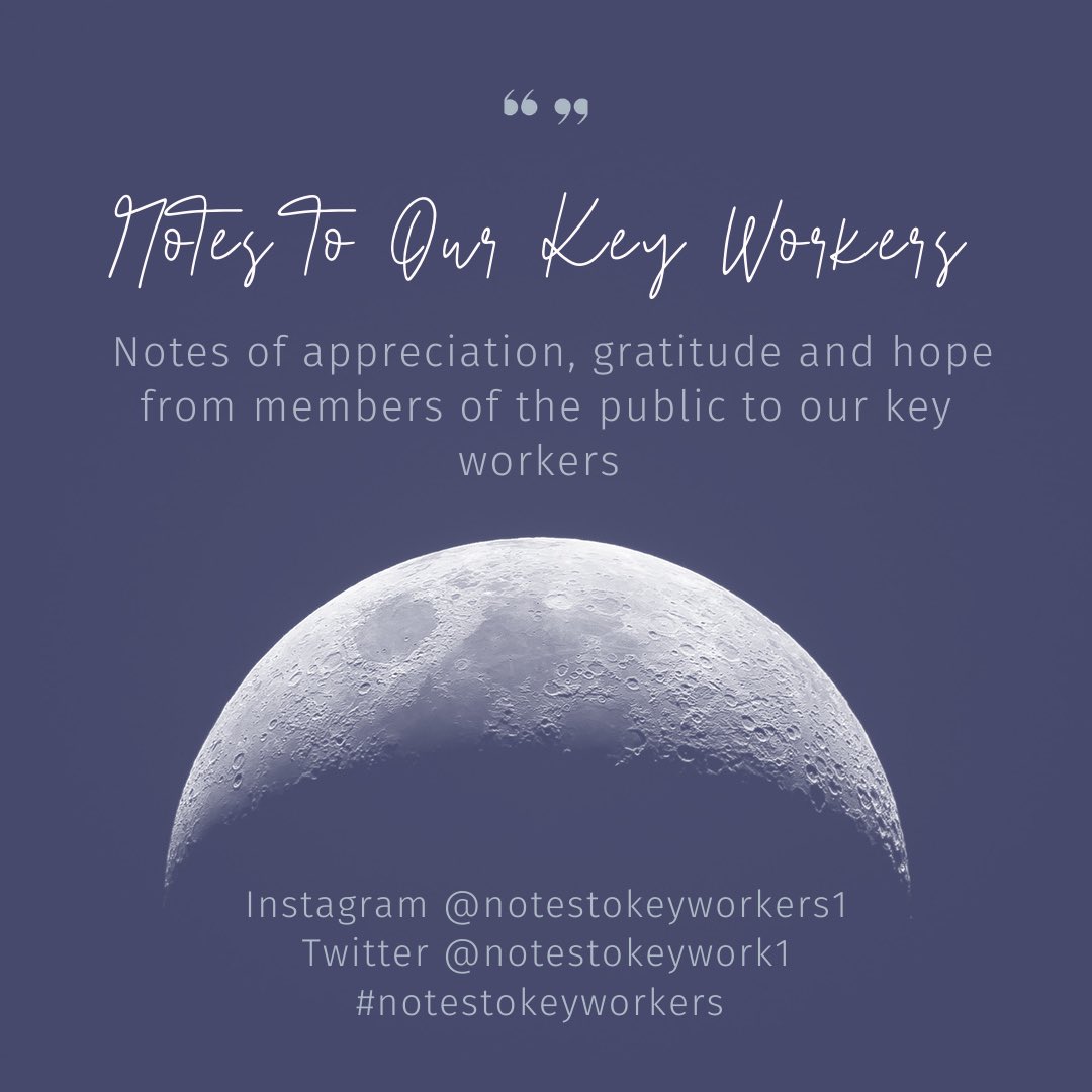 fkilgour's tweet photo. As the lockdown continues, our key workers need uplifting more then ever. Please send me a DM or tag me in your note and I will share! Pretty please 😄

@notestokeywork1  
#covid_19 
#keyworker
#frontline
#instaforgood
#nhs 
#notestokeyworkers https://t.co/CkdBv1dVI8