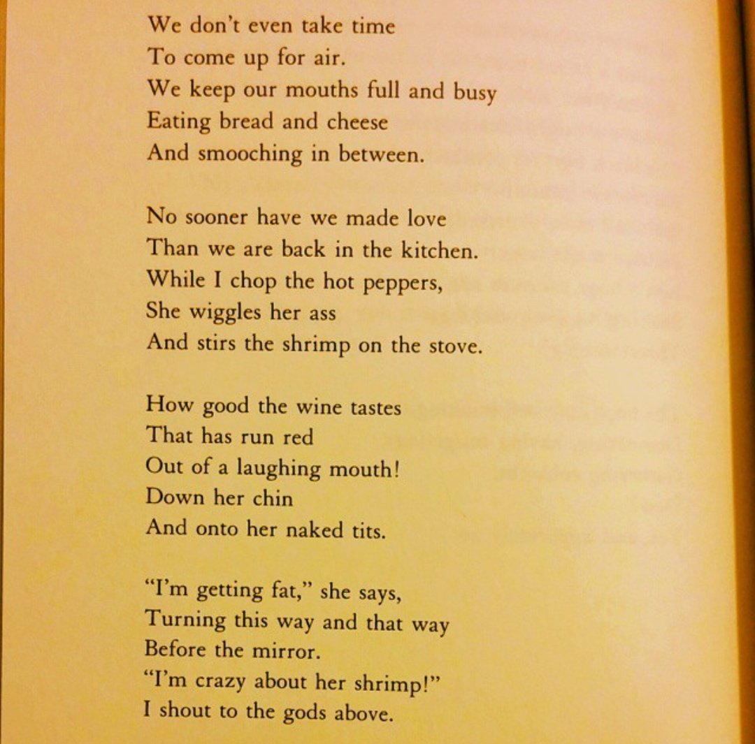 "Crazy about her Shrimp" by Charles Simic