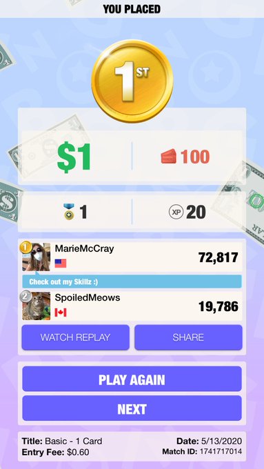 $1 richer thanks to a quick game of Blackout Blitz! OMG!!! Look at my score!!!! 🎉🎉🎉 https://t.co/XkddsS6aYM