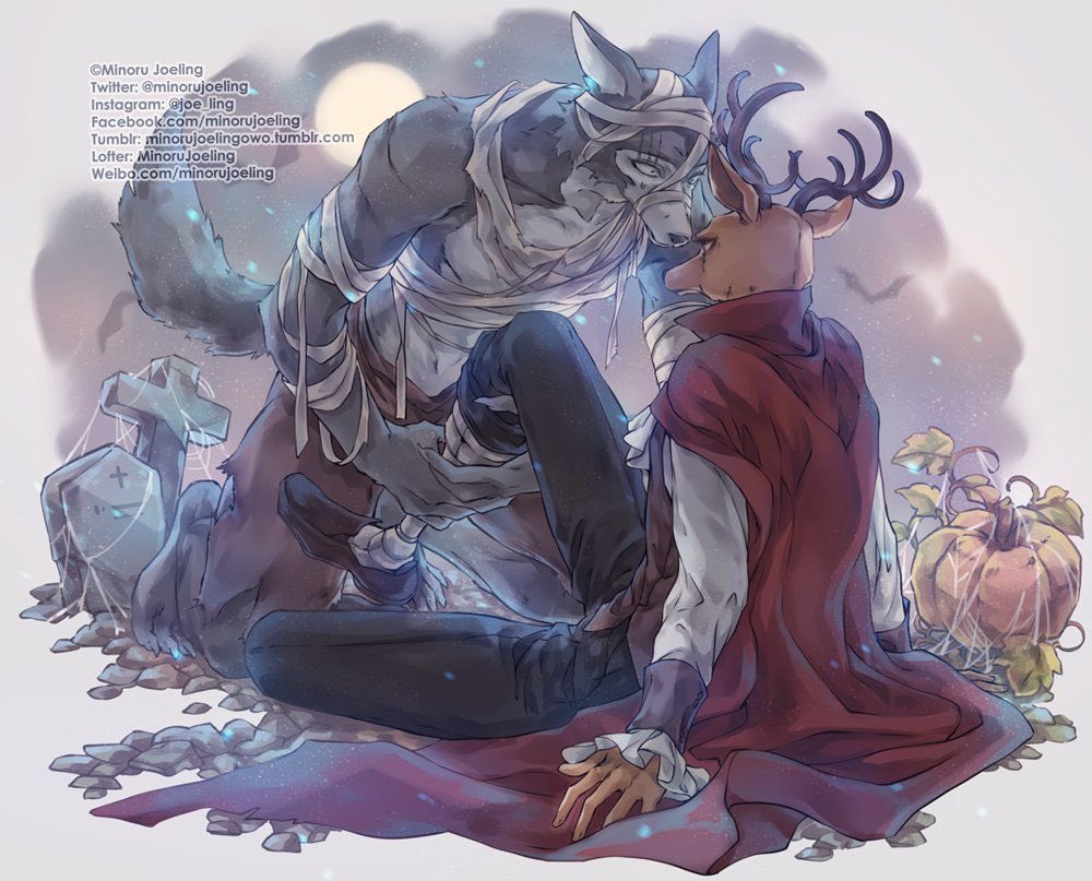 HaruBuny's tweet photo. 😱🐺🦌💞 https://t.co/tf8108DGKd