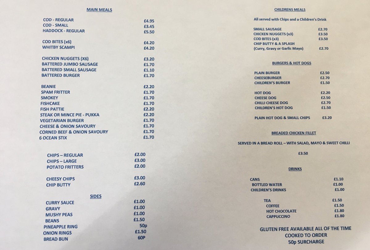stokesleyfish's tweet photo. We reopened our takeaway yesterday and had a much busier day than we expected.Thankyou to everyone that visited https://t.co/xAloopeJOV’s our current menu.See you very soon! https://t.co/JEkWrDwF5j