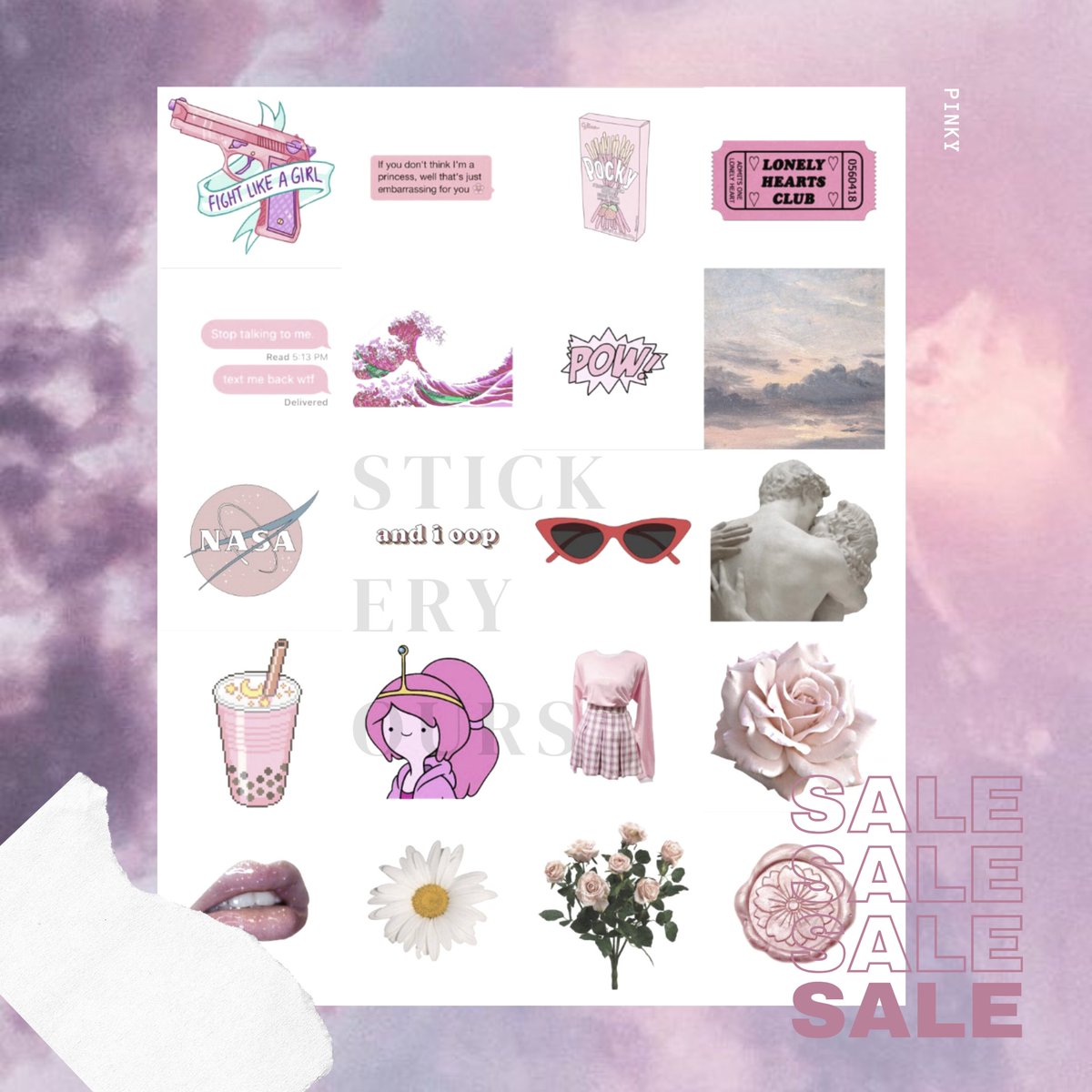 stickeryours's tweet photo. Sticker Aesthetic Pink🌼✨
Bahan Premium Sticker Paper Glossy and waterproof. 
price IDR 20,000 aja udah dapet semua yang difoto! 

boleh dm untuk tanya-tanya dan langsung beli, atau bisa dishopee juga yaaa.. 😊 [ shopee @stickeryours ] https://t.co/lW4DMsSH2Q