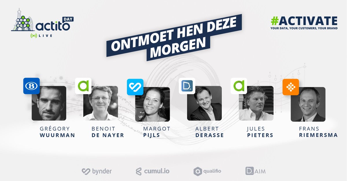 Het is zo ver! De Actito Day Live is live, vandaag vanaf 9h30! Wij zijn er klaar voor, en jij? Klaar om iets bij te leren over marketing? bit.ly/2JRgiZj