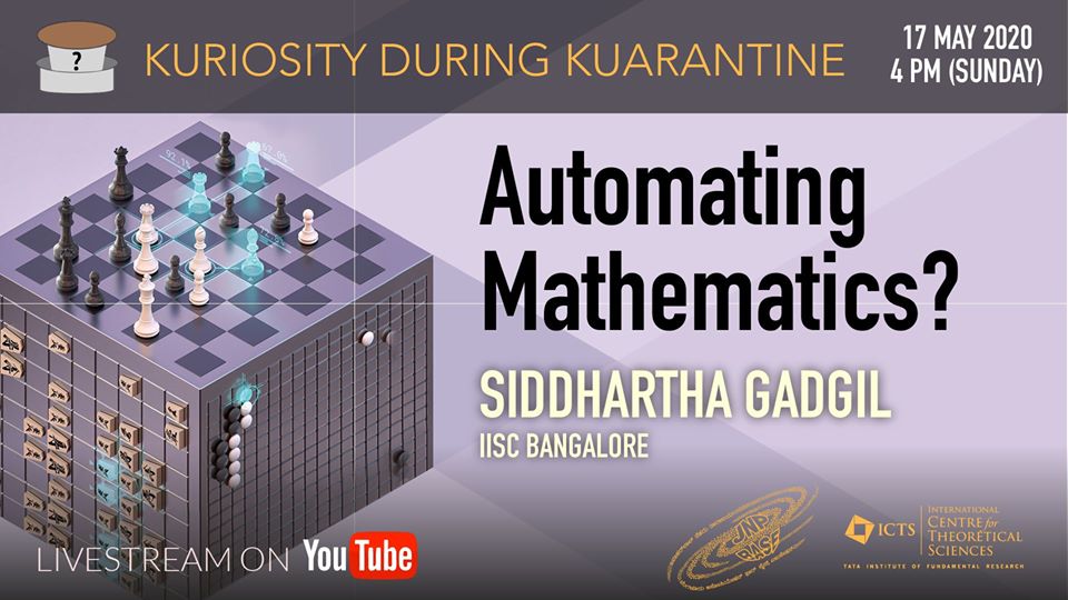 Kaapi with Kuriosity #KwK will now be hosted online as Kuriosity during Kurantine #KdK. 
The talks will be livestreamed via the ICTS YouTube channel with live Q&amp;A (youtube.com/user/ICTStalks…).
Register 
forms.gle/zMqzcyt7S28qEk…
#icts #kaapiwithkuriosity #KuriosityduringKurantine