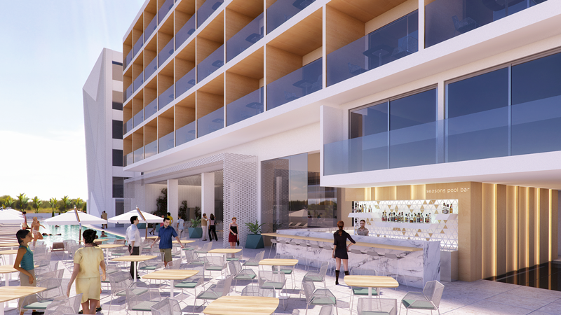 New-built Hotel, completed in 2018, in Ayia Napa, #Cyprus.
#mnmita #architecture #hoteldesign #design