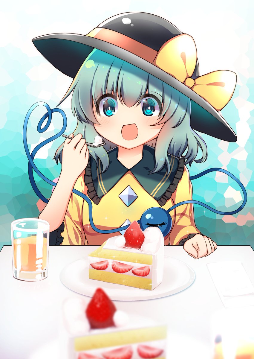 ケーキを食べるこいしちゃん ラパメリのイラスト