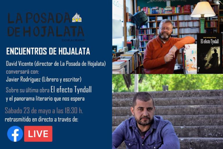 libreriajavier's tweet photo. El sábado 23 de mayo, a las 6,30 de la tarde, charla virtual sobre El efecto Tyndall dentro de los Encuentros de Hojalata que dirige David Vicente.
https://t.co/WS28vIck1H https://t.co/GZ2SD6pA8n