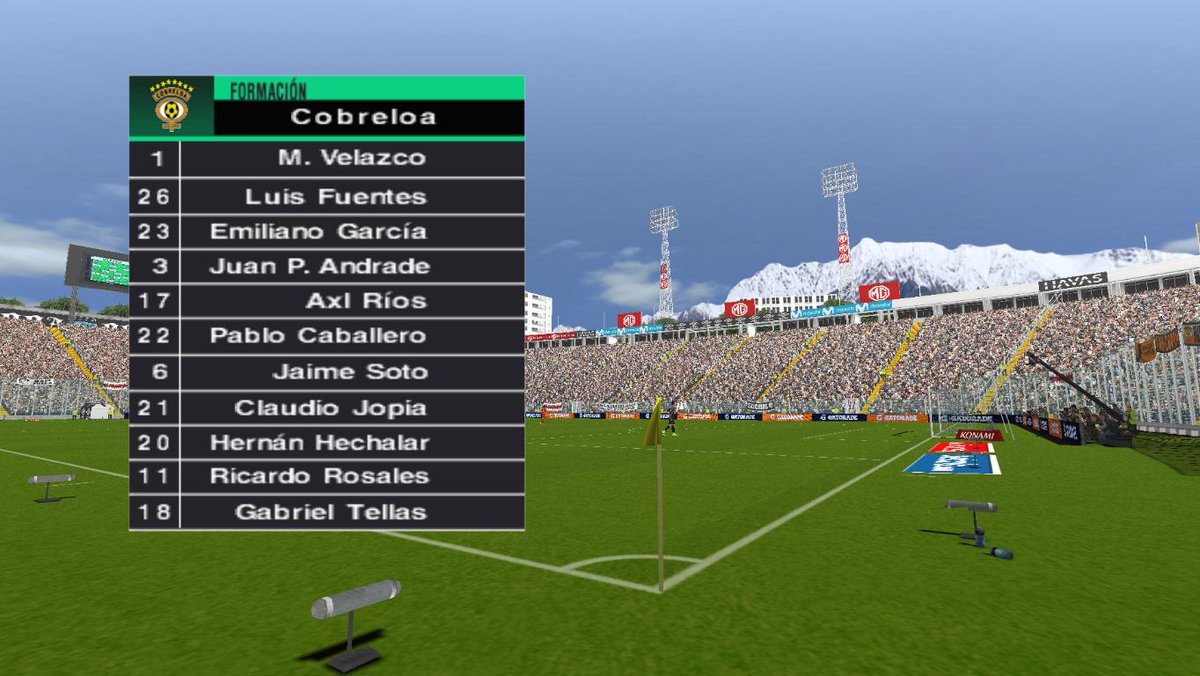 ProEvolutionChi's tweet photo. Disfruta de un clásico Albo-loíno junto a PECH KING PATCH 2020!
@ColoColo vs @Cobreloa_SADP
Descarga: https://t.co/lm3YzaKp3a
#PES6 #PES #ColoColo #Cobreloa #SomosPECH #CHILE #ANFP #LIGACHILENA https://t.co/0LiojgpSnZ